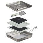The Wildfare Pro Square Pan Cookset 5-piece set | 2 QT